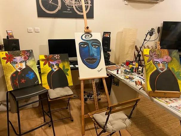 Thomene's studio